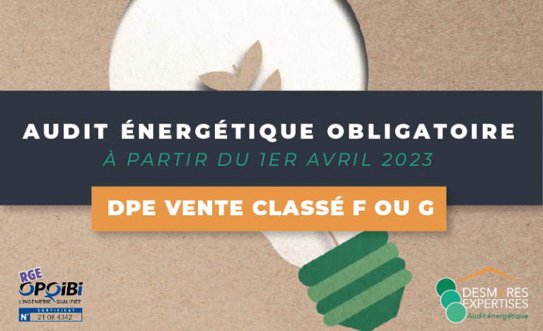 Audit Énergétique obligatoire à partir du 1er avril 2023 pour les ventes de maison classées F ou G